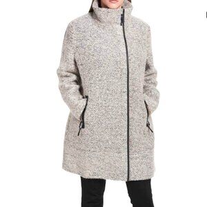 Calvin Klein Gray Wool Blend Heavyweight Pea Coat Winter Jacket Size XL